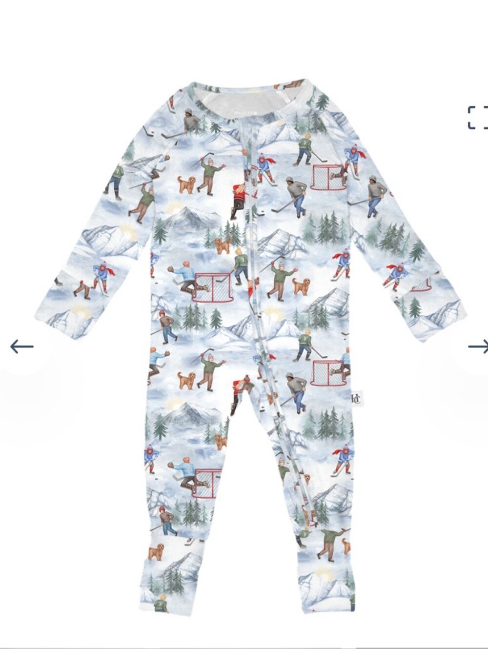 Hanlyn Collective Winter Warriors Bamboo Convertible Rompsie / Hockey Bamboo